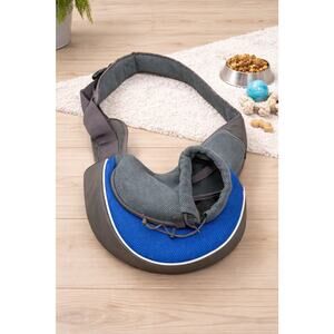 YUDODO Dog/Cat Sling Carrier Breathable Mesh Travel Sling Blue & Grey Size Small